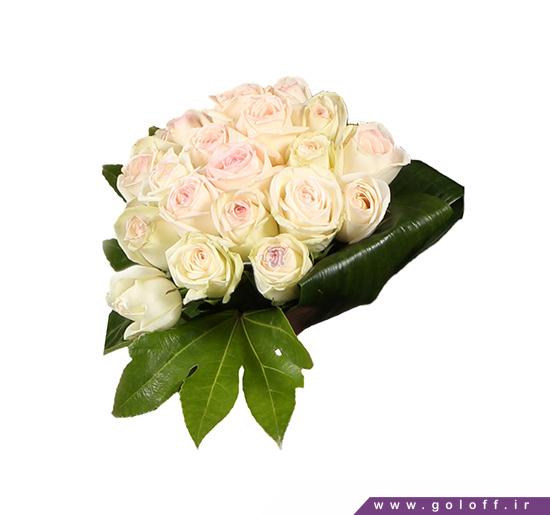 دسته گل رز سفید - دسته گل عروس باشیلا - Bashila | گل آف